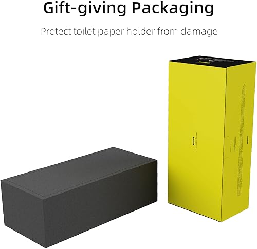 Miniatura 7 de Soporte de papel higiénico con estante de doble rollo con dispensador de toallitas para baño, rollo de papel de seda de metal y madera maciza,