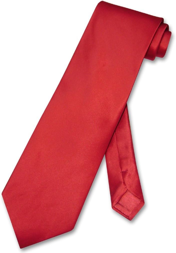 Biagio 100% SILK NeckTie Solid ROSE RED Color Men's Neck Tie