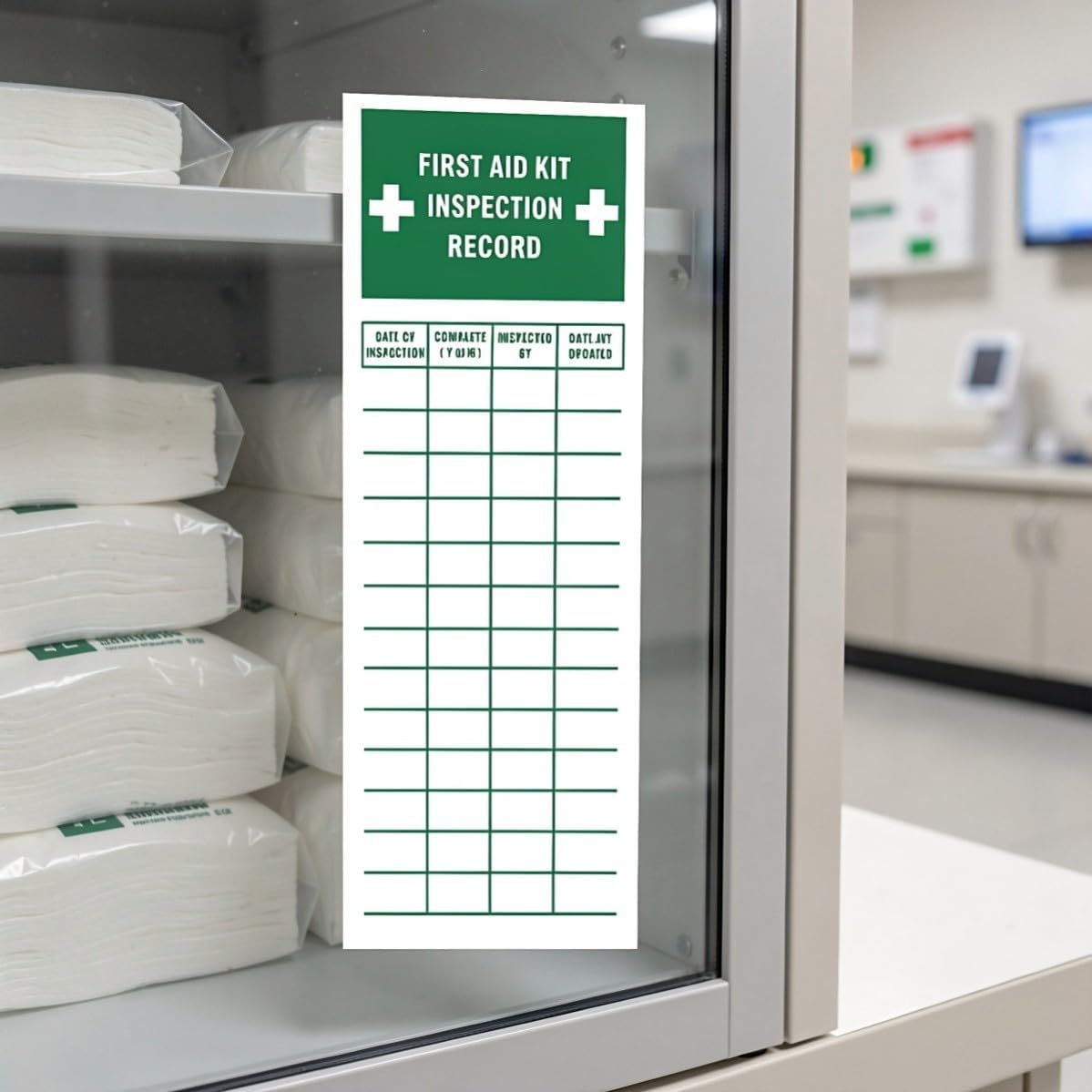 10pcs First Aid Kit Inspection Record Stickers