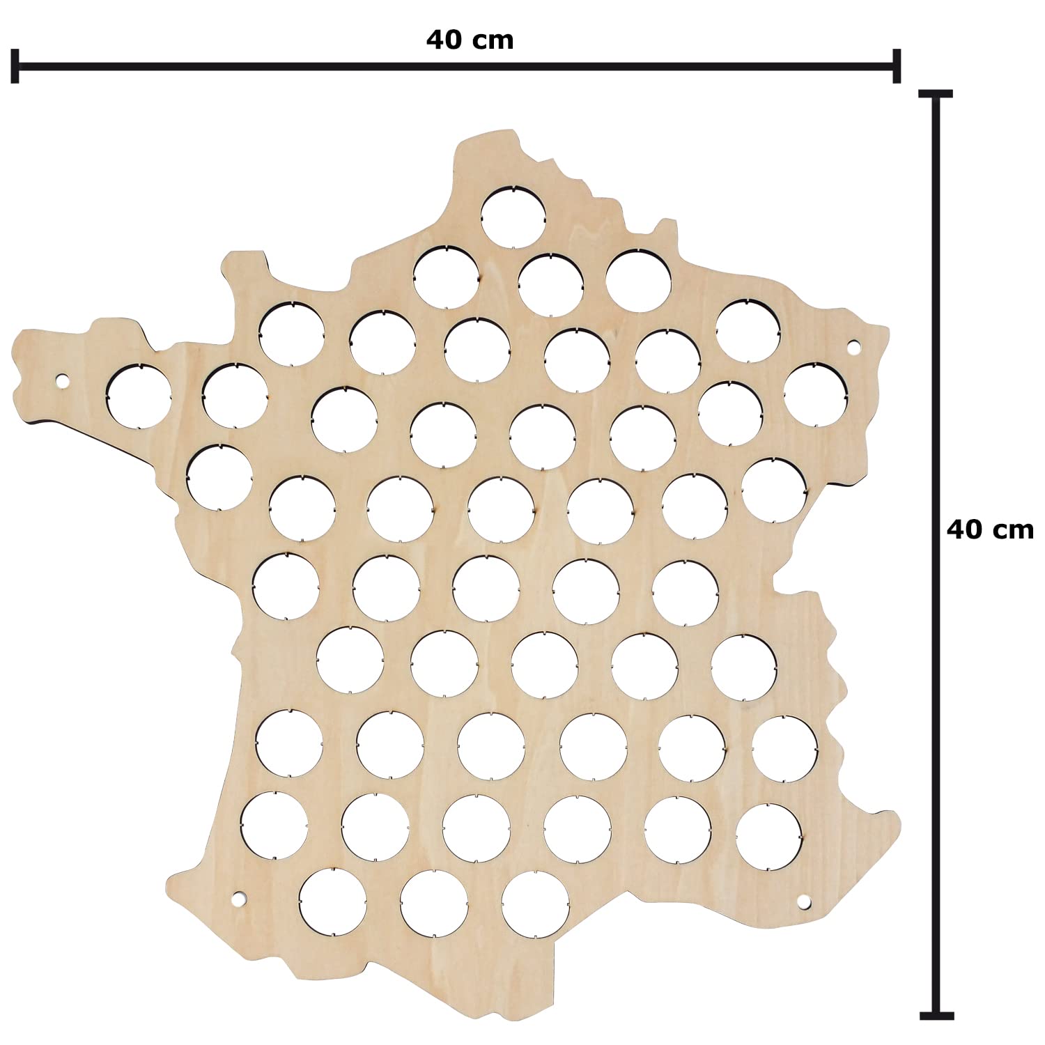 SAFE Quadro in Legno per Capsule di Champagne – 50 Alloggiamenti – 40×40 cm – Pannello da Parete con Kit di Fissaggio – Idea Regalo Collezionisti & Amanti del Vino – Decorazione Bar o Cucina