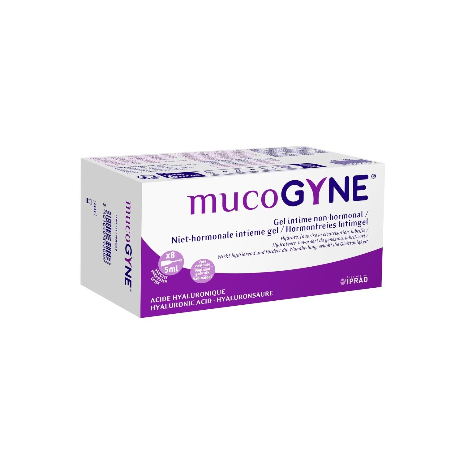 MUCOGYNE – Gel Intime Non Hormonal Apaisant, Sensation Douceur et Confort (Flacon 5 mL) - Le Lot De 2