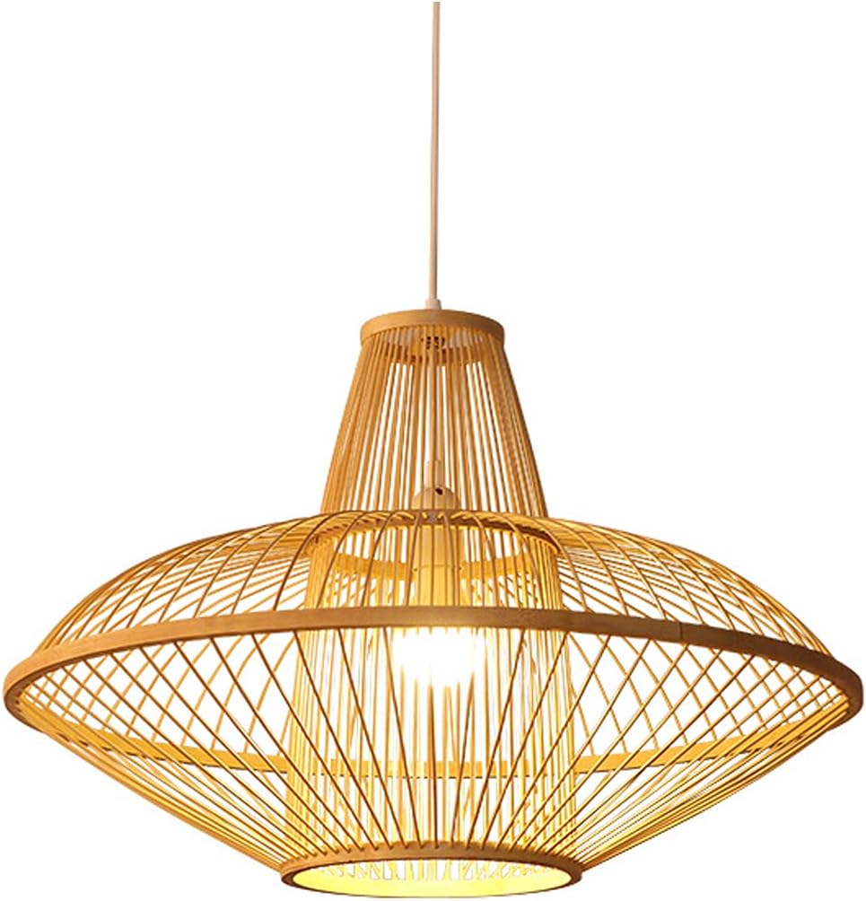 YUEGOO Chandeliers,Retro Pastoral Style Hanging Light, Creative Hand-Woven Lamp Japanese Art Chandelier Bar Homestay Corridor Aisle Restaurant Decoration Ceiling Lantern