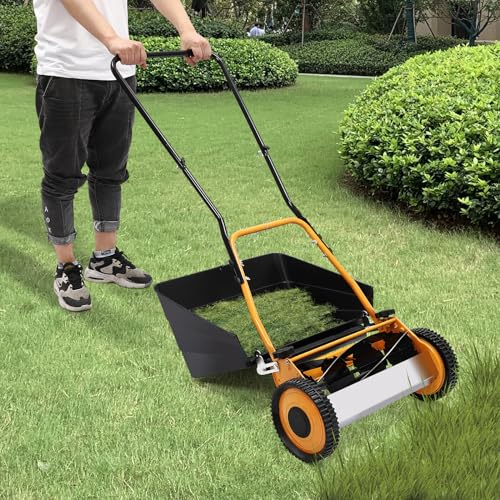 Hand Push Lawnmower Mower Lawn Mowers Small Push, Mini String Trimmer Edger Handle Tool Close Edge Cutting Rear Roller, Hand Cylinder Mower - Image 9