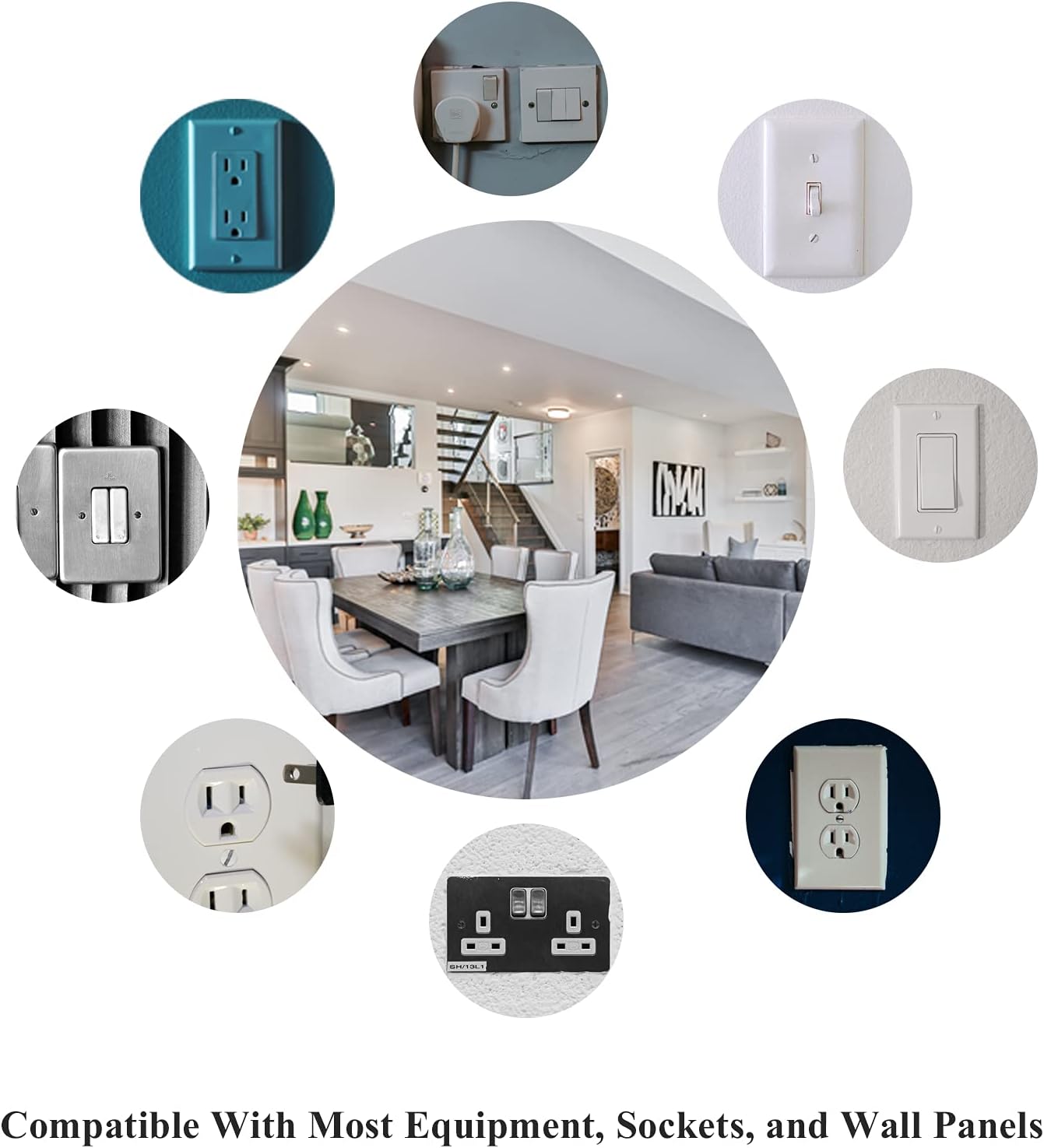 80 Packs Wall Plate Screws, 3/8 Inch Outlet Screws 6-32 White Screws Perfect Replacement for Switch Plate, Outlet Cover and Light Plate