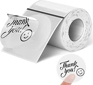 Thermal Labels Round Tapes 2"x2"(50x50mm) Circle Thermal Stickers Label Papers Waterproof Self-Adhesive for Address/Small Business/Home (150 Labels/Roll)