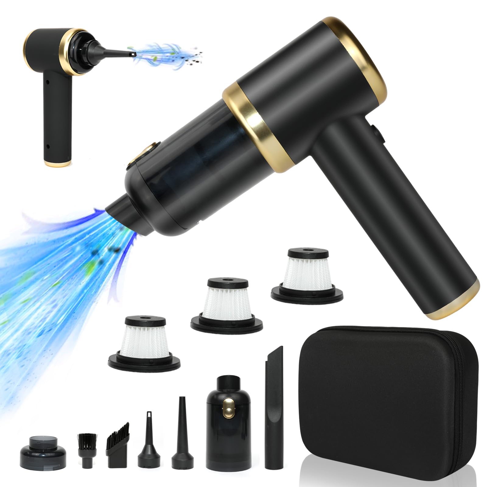 Aspirateur cyclonique humide et sec MKKM à forte aspiration 10000Pa pour poils d'animaux
