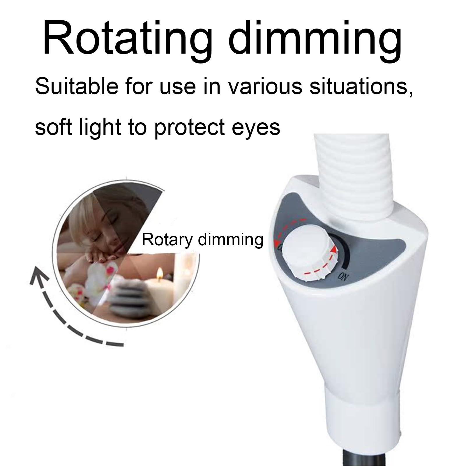 Lampada da Visita Medica, Lampada da Pavimento, Luce di Ispezione Mobile, Lampada Chirurgica a LED Altezza Regolabile, Ingrandimento Otto Volte