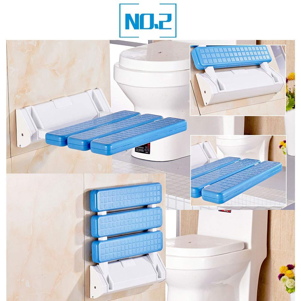 DYTWXG Silla de Ducha Plegable en la Pared 130 kg, Silla de Ducha Plegable en la Pared de Acero Inoxidable, Asiento de Seguridad para el baño, Ayuda para la Ducha para Ancianos/discapacitados