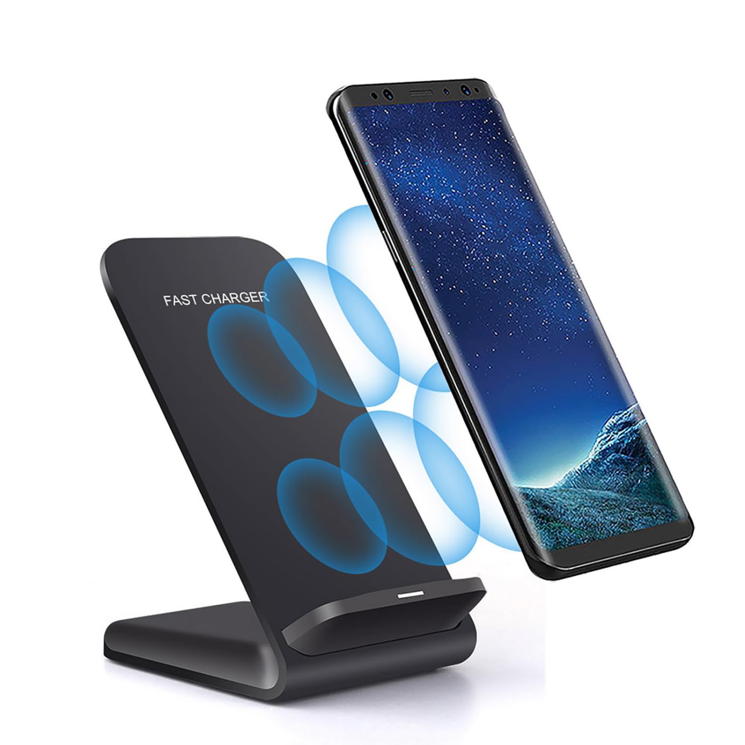 Wireless Charger(Stand), 20W Fast Wireless Charging Stand for Samsung Galaxy S24/S24+/S24 Ultra/S23/S22/S21/S20/S10/Note,for Google Pixel 8/7/6, for
