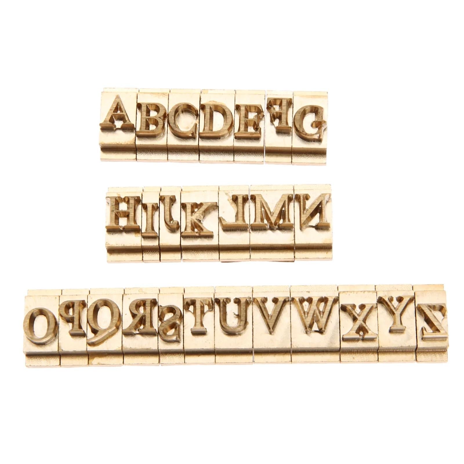 26 Pezzi/Set di stampi for timbri in Ottone Dorato con Lettere maiuscole, Strumento for incisioni AZ, pressa for Ferro, timbratura di Pelle/Legno/Torta Artigianale
