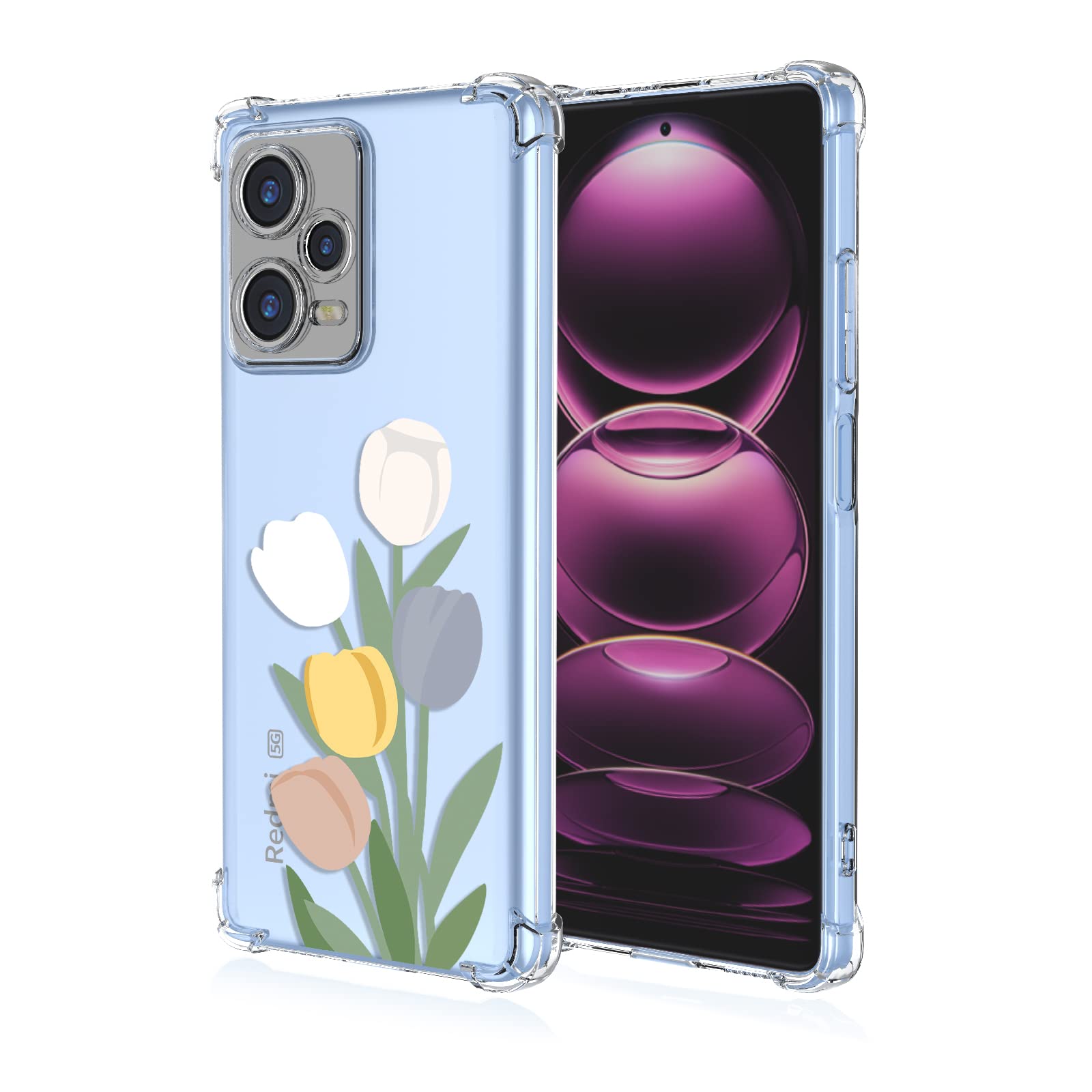 WOBURN Cover per Xiaomi Poco X5 PRO 5G + 2 Vetro Temperato, TPU