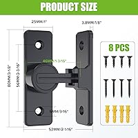 Vista 5 de Herrajes para cerradura de puerta de granero, pestillos de compuerta de seguridad resistente de 90 grados, cerradura de pestillo de perno abatible