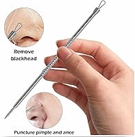 Vista 4 de Kit de herramientas para eliminar puntos negros, kit de 9 piezas, herramienta profesional de extracción de espinillas de acero inoxidable