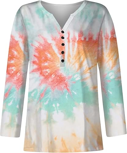 Miniatura 2 de Camisetas de entrenamiento para mujer, sudaderas con botones y manga larga, cuello en V, camisetas sueltas casuales