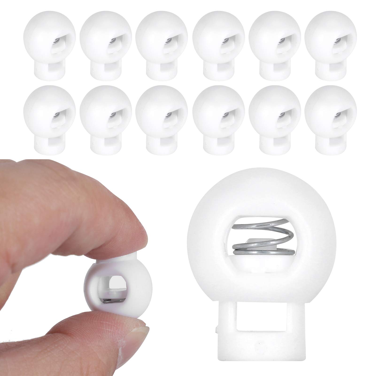 Fermacavo A Molla Plastica HAND Bean Toggle - 20 Pezzi, 19 Mm, Nero, Per Felpe, Zaini E Cappotti