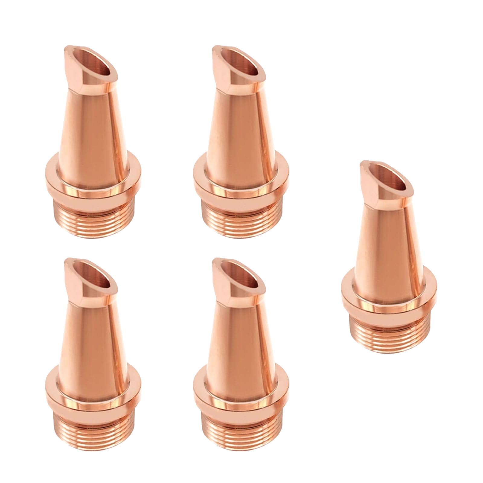 Piceioep B 5Pcs Easy Maintenance Welding Head Nozzle Copper Handheld Thread Cutting Nozzle For Handheld Welding Machine Multifunctional