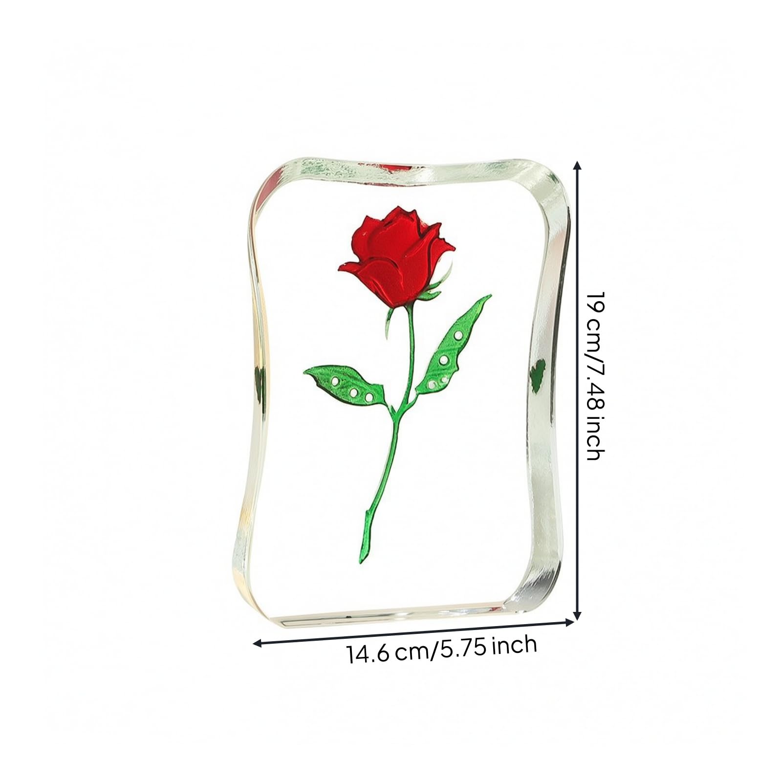 Ornamento a Tema Romantico Romantico | Trasparente, pannello Decorativa con Vermiglia, Lucido, Decorazione da Tavolo, per Mensola