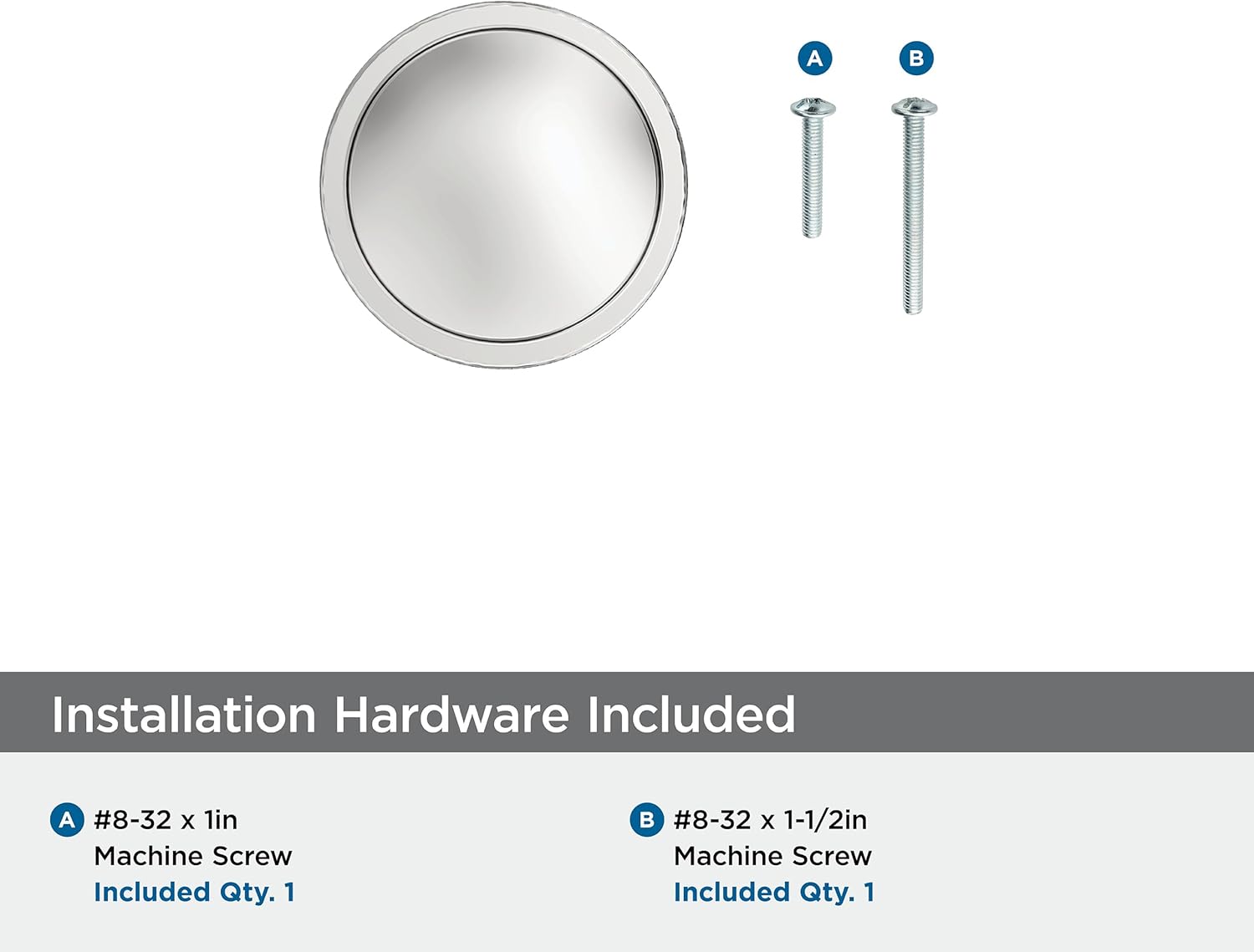 Amerock Faraday 1-1/4 inch (32mm) Diameter Polished Nickel Cabinet Knob, BP37740PN