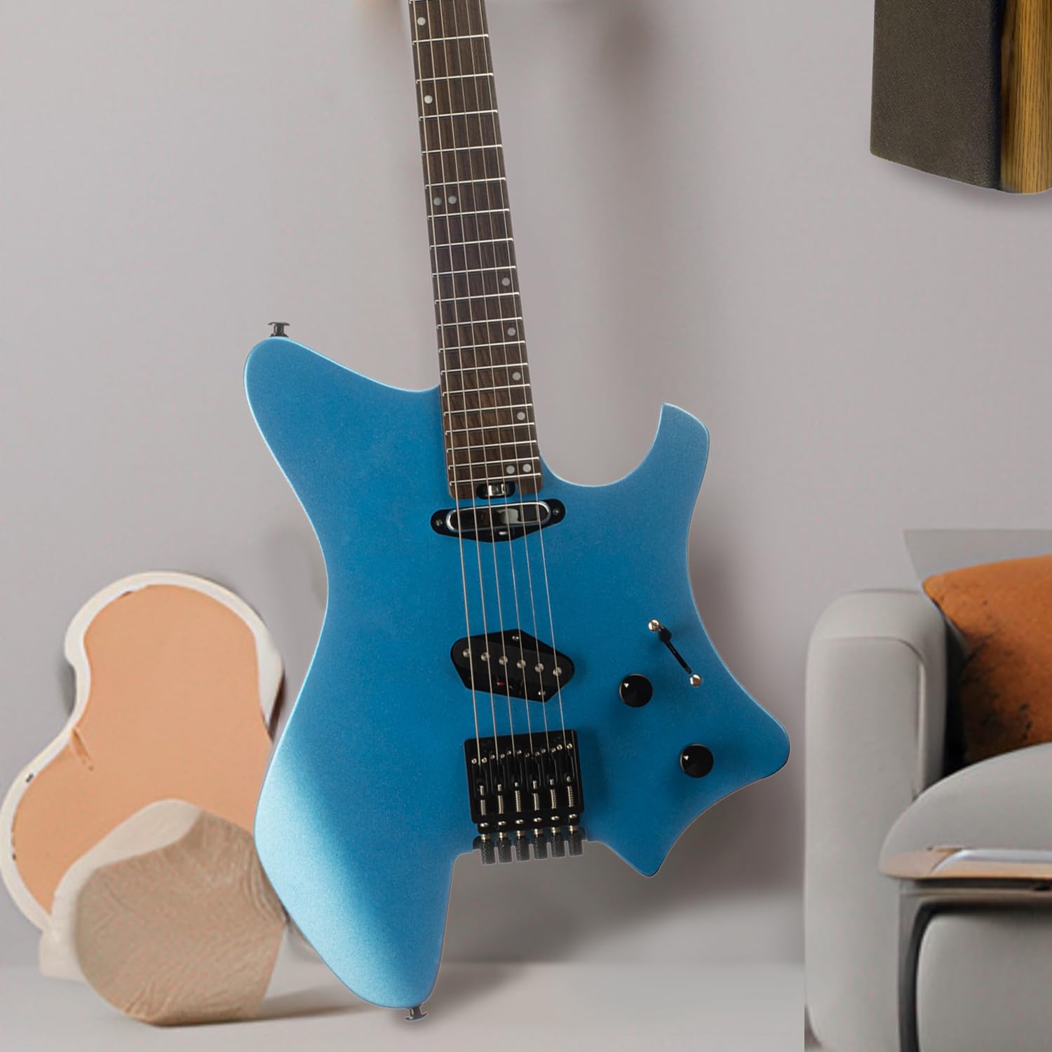 EART エレキギター ヘッドレス　青 EART ヘッドレスギター EART エレキギター ヘッドレス 青 ヘッドレス