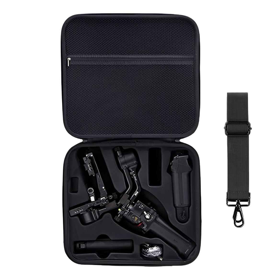 RS 5 Tragetasche, wasserdichte tragbare PU-Aufbewahrungstasche, Hartschalen-Schutzhülle, Reiseetui für DJI RS5 Gimbal-Stabilisator und Zubehör, Schwarz , SIMPLE
