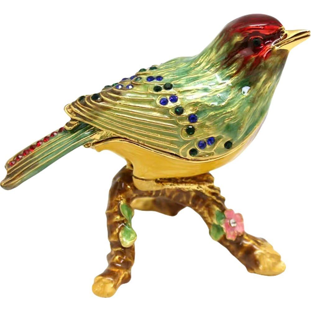 Boîte à bijoux oiseau sur branche pour ne plus égarer vos bagues et souvenirs