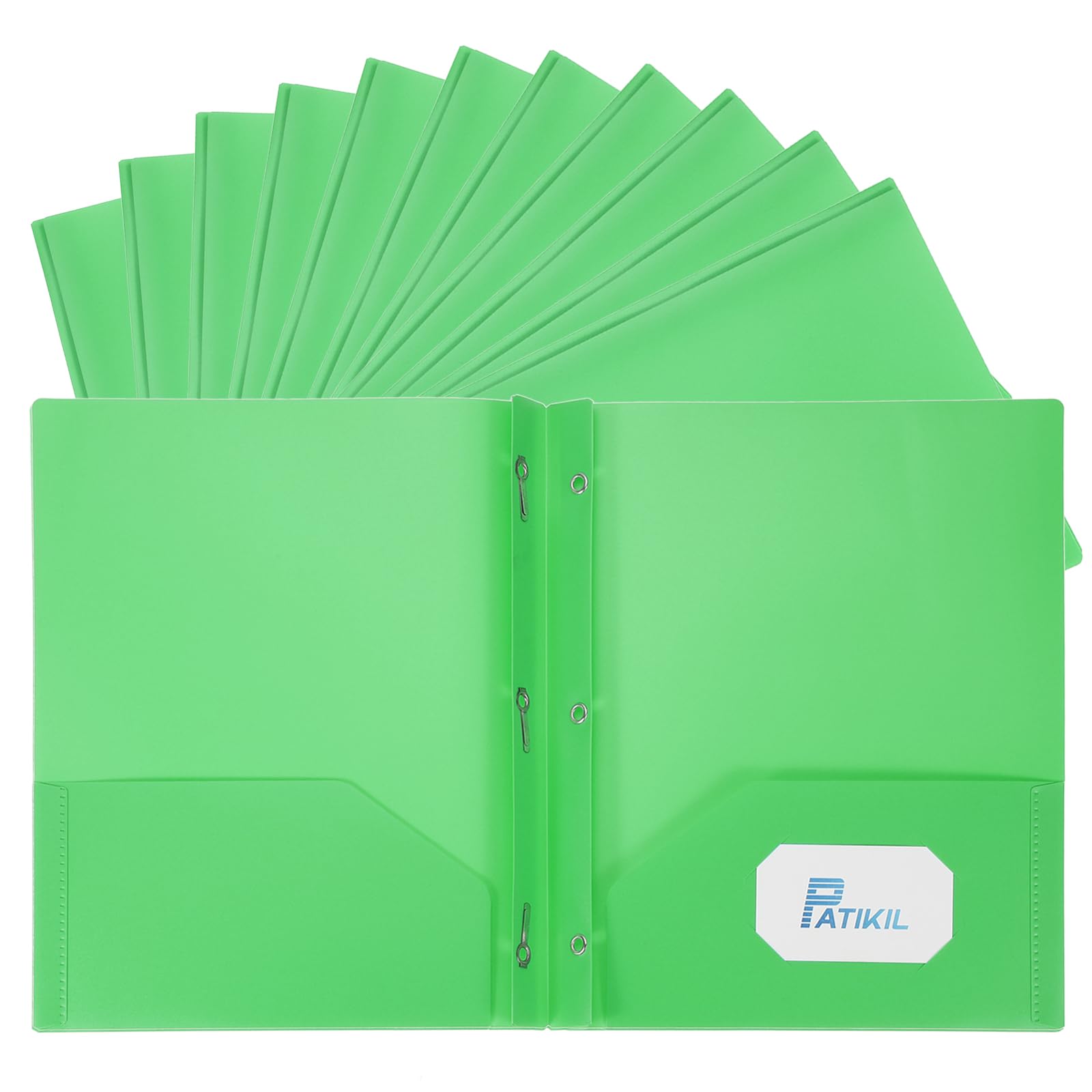 PATIKIL Pocket Folders with Prongs