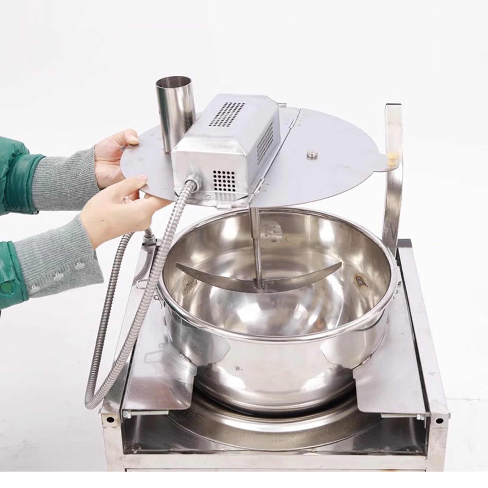 macchina per pop corn Macchina for popcorn a riscaldamento elettromagnetico, macchina elettrica a gas commerciale per uso familiare