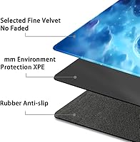 Vista 24 de Tapete de juego MTG cosido de alta calidad con zonas y respaldo de goma antideslizante, tapete de juego TCG de 24 x 14 pulgadas para MTG y otros Dkt