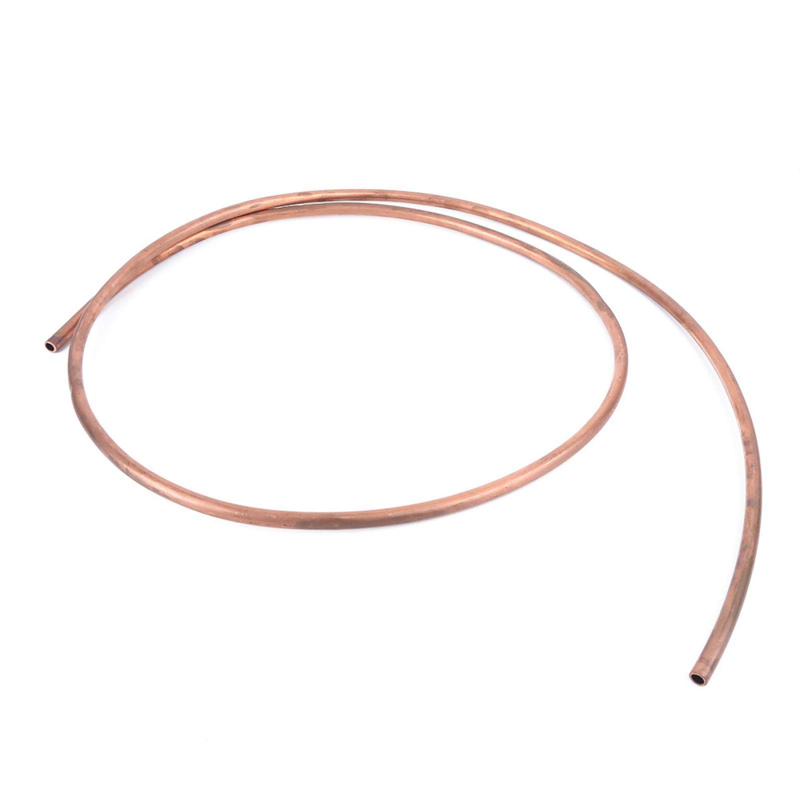 Dilwe Tube en cuivre C1100 T2, Diamètre extérieur 10 mm, Diamètre intérieur 8 mm, Tube de réfrigération en cuivre de haute qualité, Longueur 2M, 1