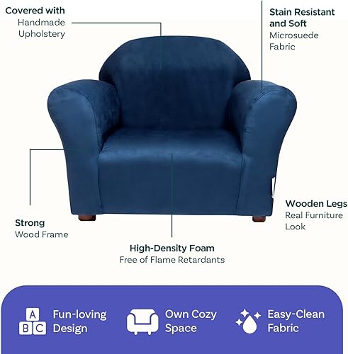 Miniatura 5 de Keet Roundy - Silla infantil de microgamuza, Marino