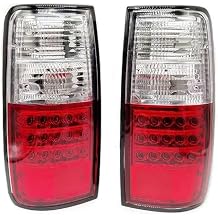 2PCS Rear Brake Tail Light Assembly,Compatible For Toyota Land Cruiser FJ80 LC80 FZJ80 1991-1997 Reflector Warning Lamp Car AccessoriesRed and White