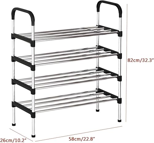 Miniatura 3 de Zapatero de gran capacidad para el hogar, estante de almacenamiento simple extraíble de múltiples capas de gran capacidad para ahorrar espacio
