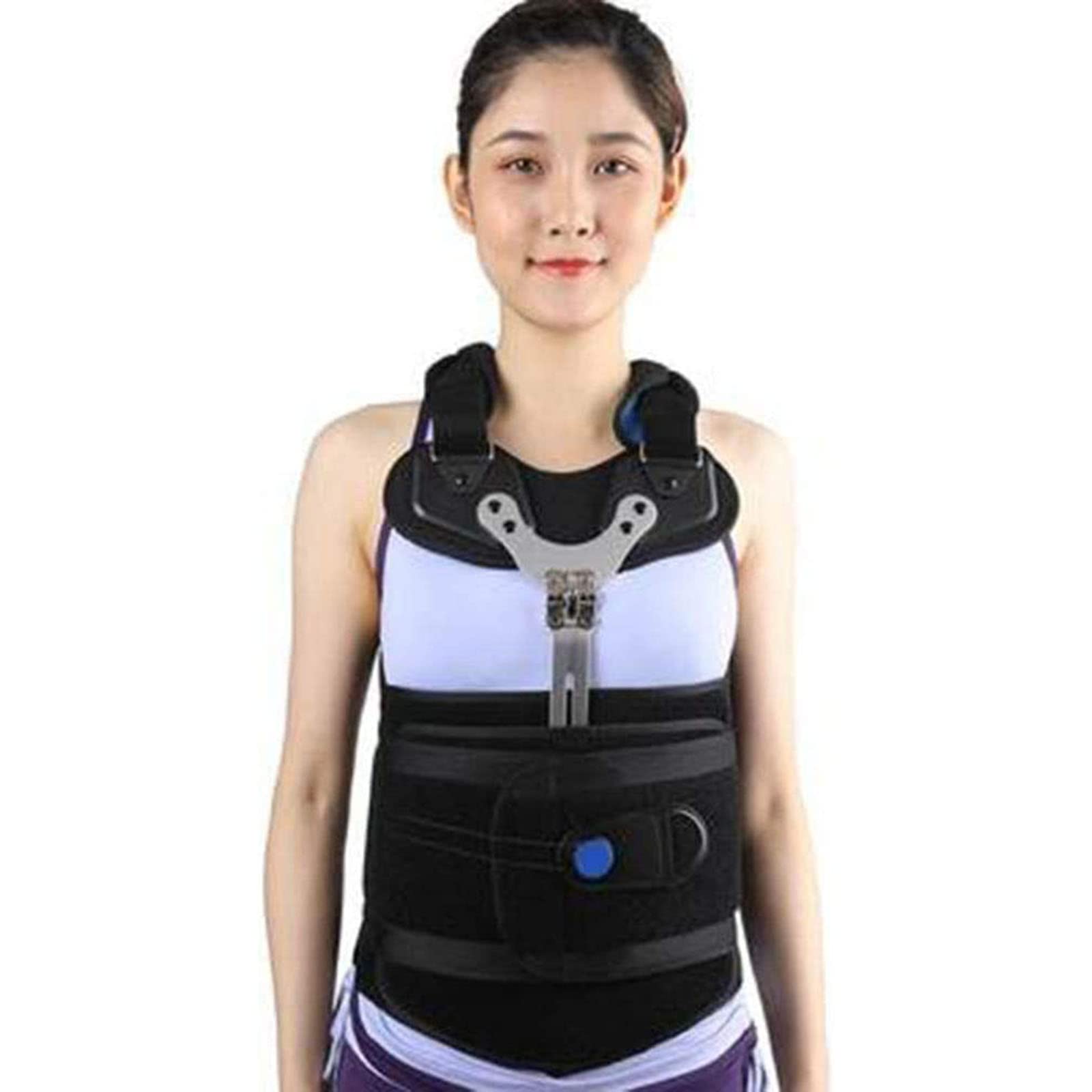 Faja torácica Completa para la Espalda, Faja torácica Completa para la Espalda, Faja para la Espalda con Soporte, cinturón de Soporte Lumbar Ajustable, para aliviar el Dolor de Hernia discal