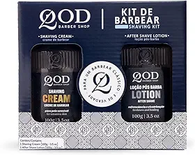 QOD Barber Shop - Kit para barba - Creme de Barbear 100g + Loção pós Barba 100g