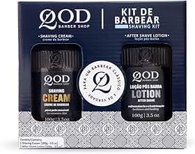 QOD Barber Shop - Kit para barba - Creme de Barbear 100g + Loção pós Barba 100g