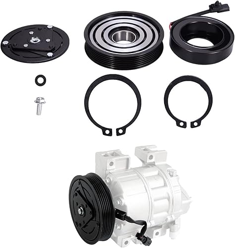 Kit de ensamblaje de embrague del compresor del AC, bobina de rodamiento de polea de placa 92600JA00A, reemplazo para Nissan Altima y Nissan Sentra