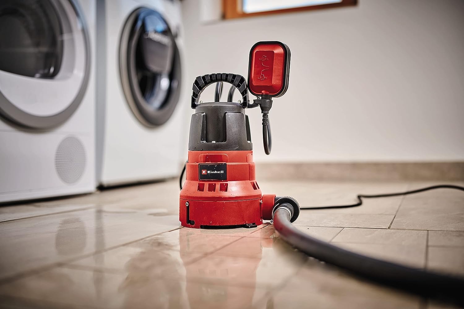 Einhell Bomba de aguas sucias GC-DP 7035 LL (700 W, aspirando en plano hasta 1 mm, caudal 16.000 l/h, 0,8 bares, profundidad de inmersión 7 m, ajustable para aguas sucias y claras)
