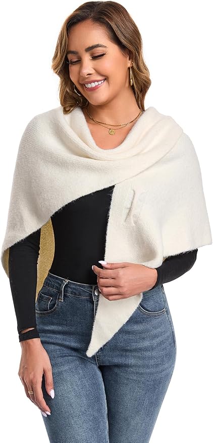 Pashmina para mujer tejido suave y cálido miniatura 5