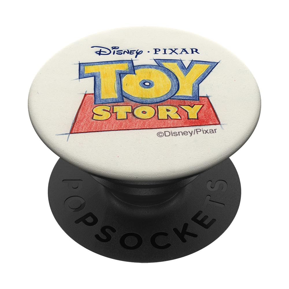 Disney & Pixar’s Toy Story Logo Concept Art Sketch PopSockets Swappable PopGrip, Black
