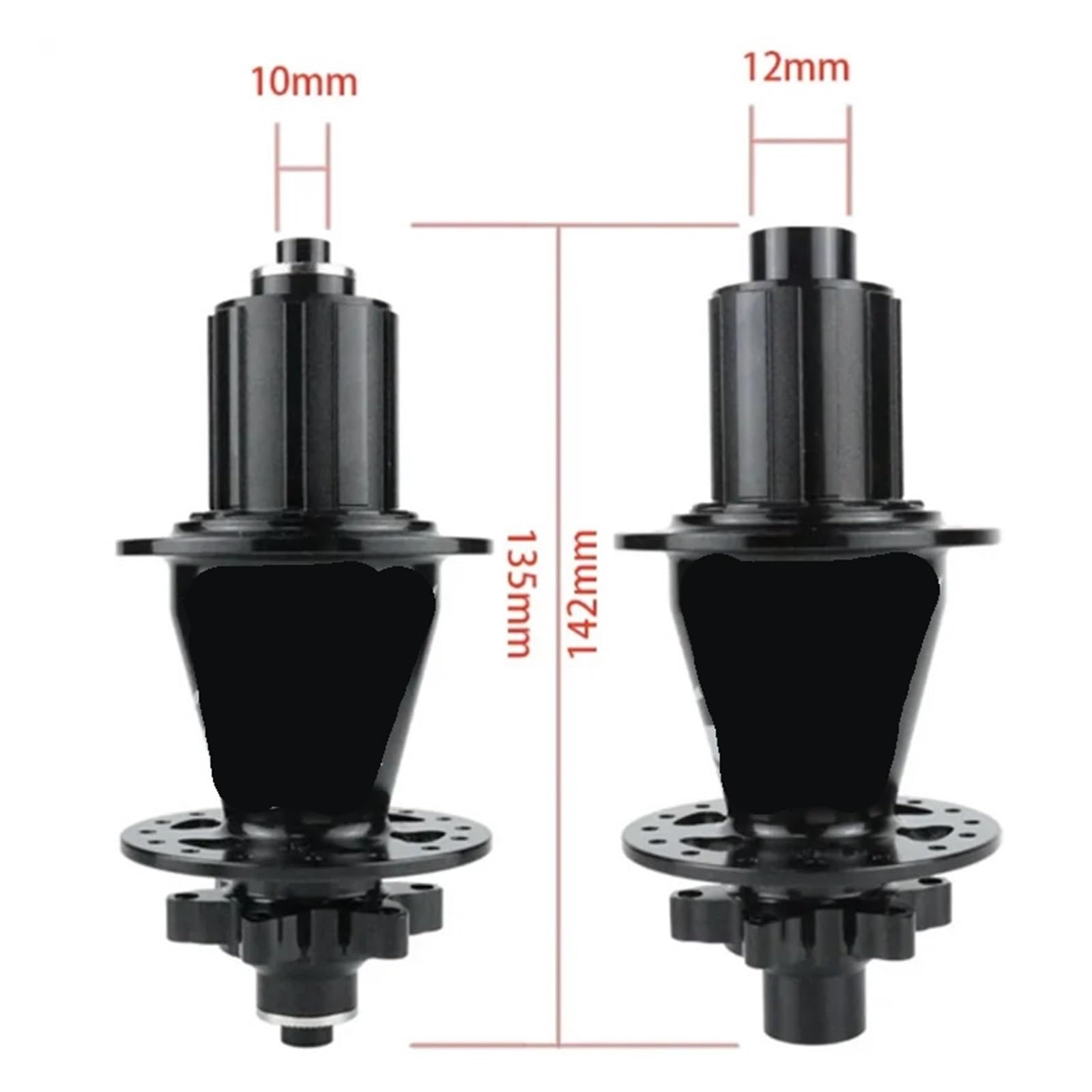 Mozzo ruota for bicicletta 32H con 12 nottolini 5 cuscinetti Tamburo freno a disco multiplo