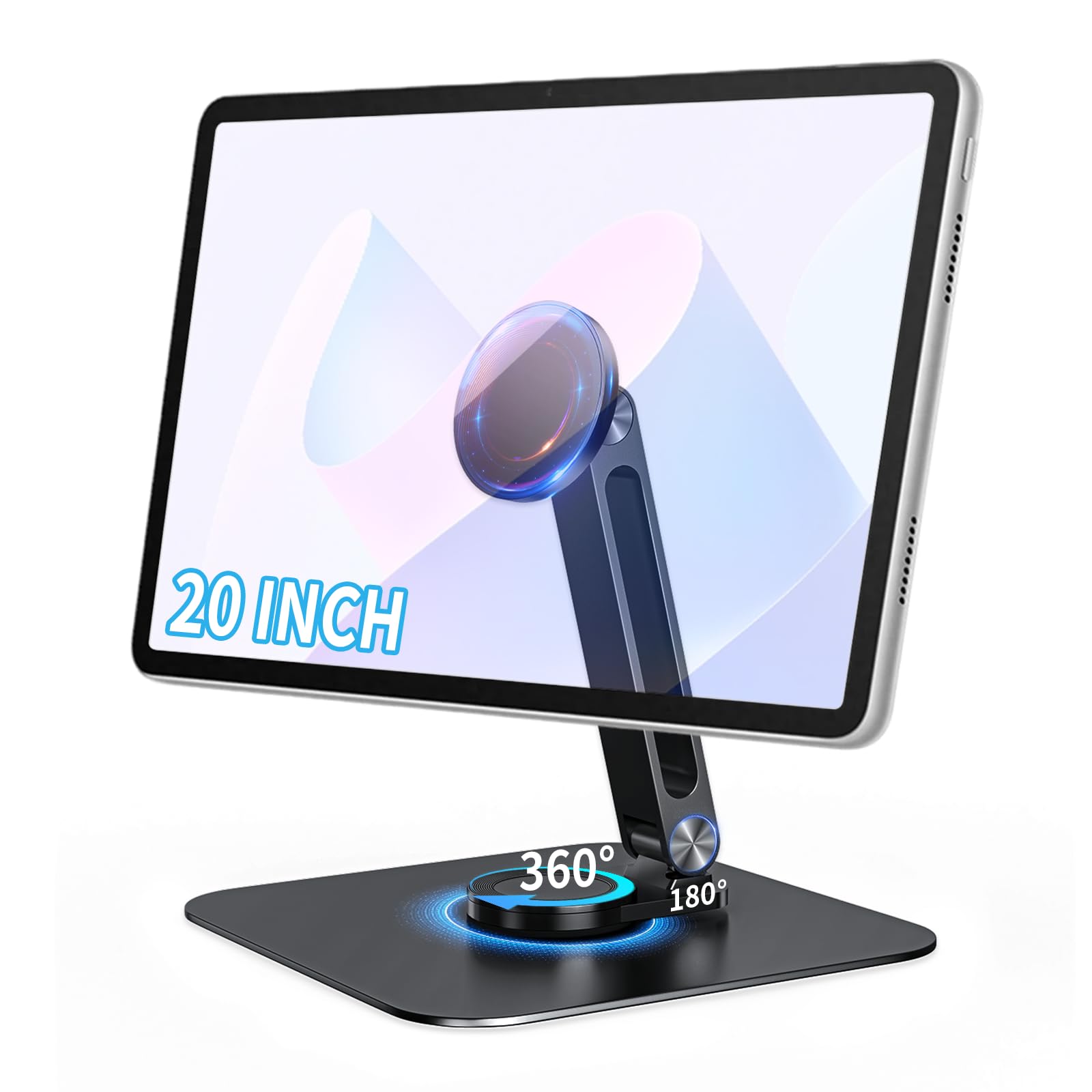 Golday Soporte magnético para iPhone/iPad/monitor compatible máximo con brazo de aleación de aluminio de 18 pulgadas, soporte ajustable para tableta, adecuado para tu hogar, oficina, aula, espacio