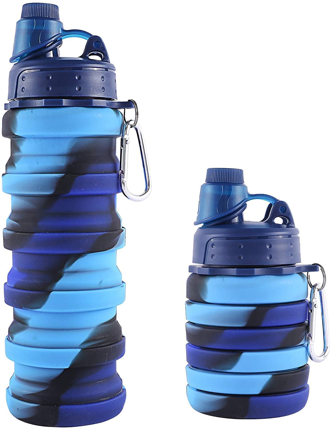 Champriti creation Silicone Folding bottle Expandable and Foldable Light Weight Water Bottle 500ml (Multicolor) 1pcs
