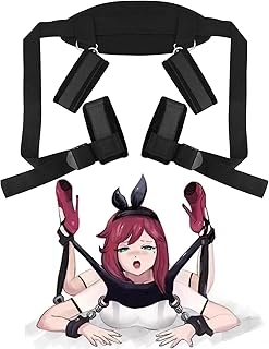 PIIKNUO BDSM Kit Bondage Sex, Posture Forcée érotiques Menottes Cheville, Menottes Poignets Réglables,Sex Toys