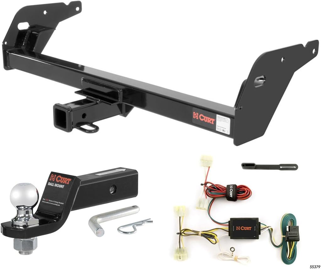 Curt 13013 55379 45036 Trailer Hitch Tow Package with 2-Inch Ball for 1995-2004 Toyota Tacoma