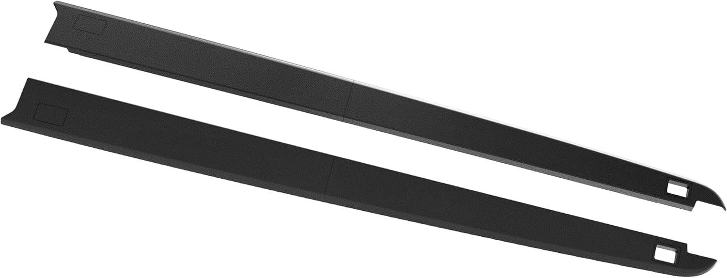 5.7ft Truck Bed Rail Caps for Dodge Ram 1500 09-18, Smooth Finish Back w/Stake Holes Bedrails Covers Protectors for Dodge Ram 1500 w/ 5'7'' Bed 2009-2018 Accessories (Black, 2PCS)