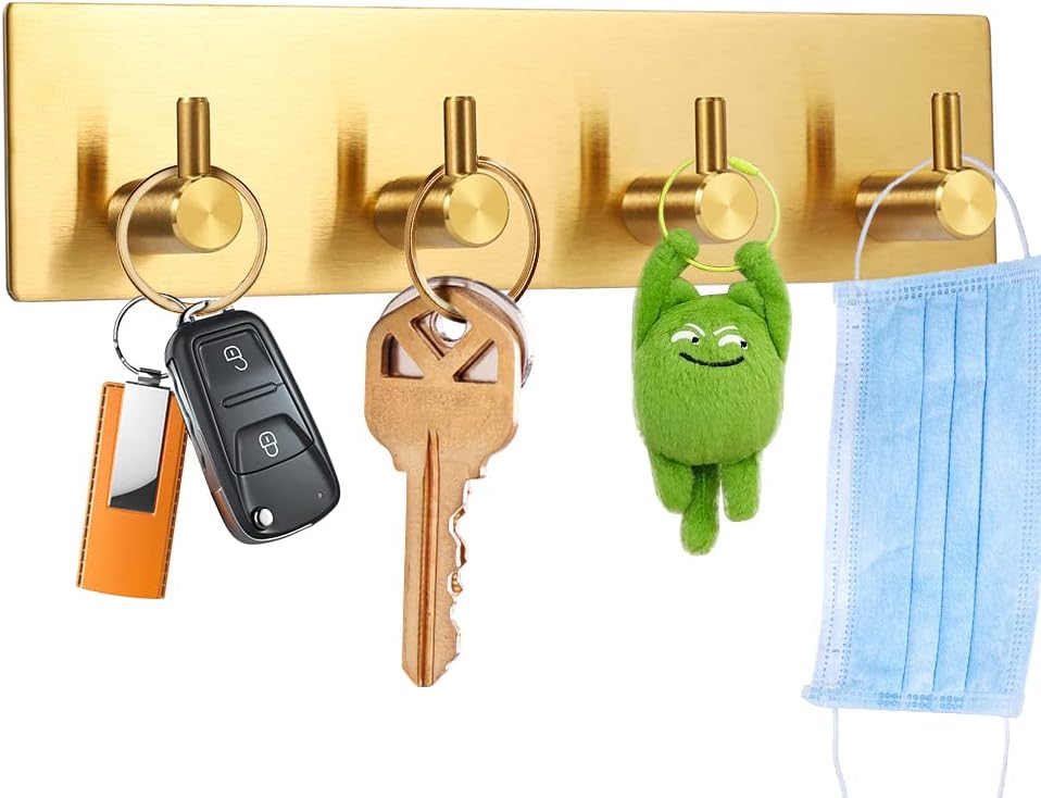 Amazon.com: Kingdong Key Holder for Wall 304 Stainless Key Hooks ...