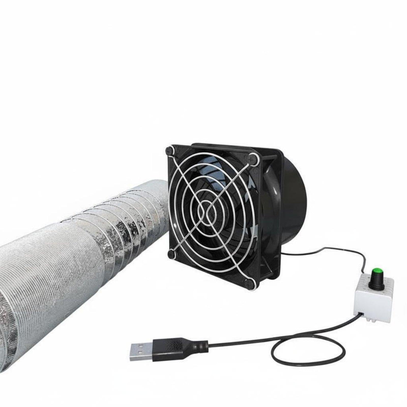 Fume Extractor Fan Installation Miniature Kitchen Exhaust Fan Compact Design Adjustable Speed Exhaust Blower for Renters, Students USB Adj Fan 3M Pipe-image-18