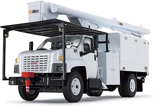 Miniatura 1 de First Gear GMC C7500 - Camión de corte de árbol blancoblanco