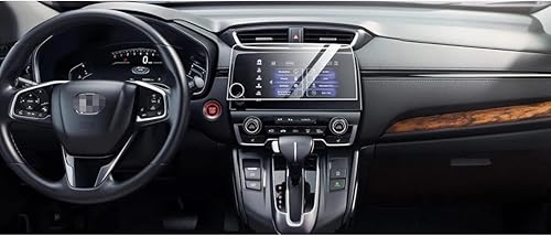 ZFM Protector de pantalla de vidrio templado compatible con Honda CRV 2017-2022, dureza 9H, alta definición, protector de pantalla táctil central de