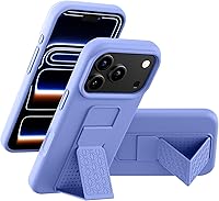Vista 60 de Funda de silicona con soporte de LAUDTEC compatible con iPhone 7/8/SE, soporte de metal con soporte de pie vertical y horizontal, cubierta flexible